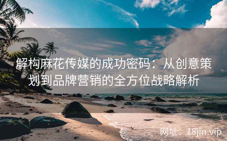 解构麻花传媒的成功密码：从创意策划到品牌营销的全方位战略解析